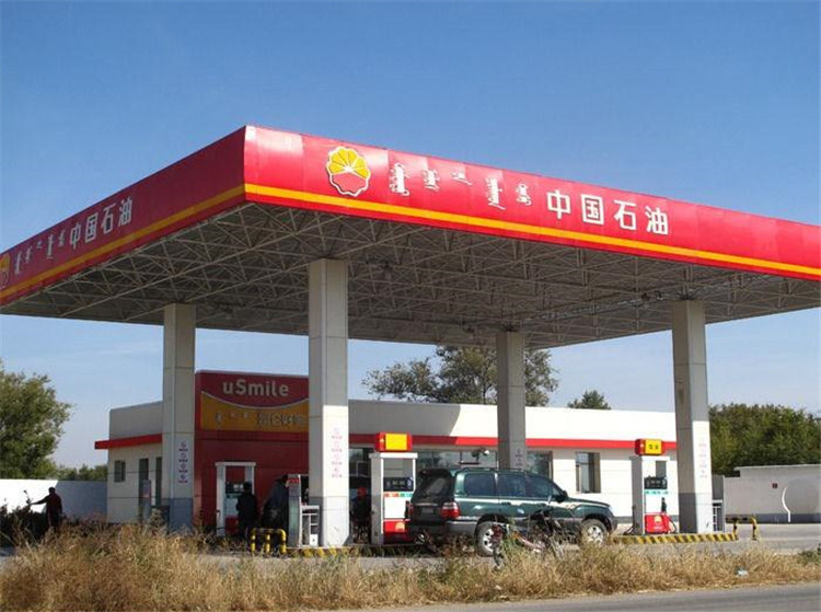 铁力加油站钢结构网架案例1